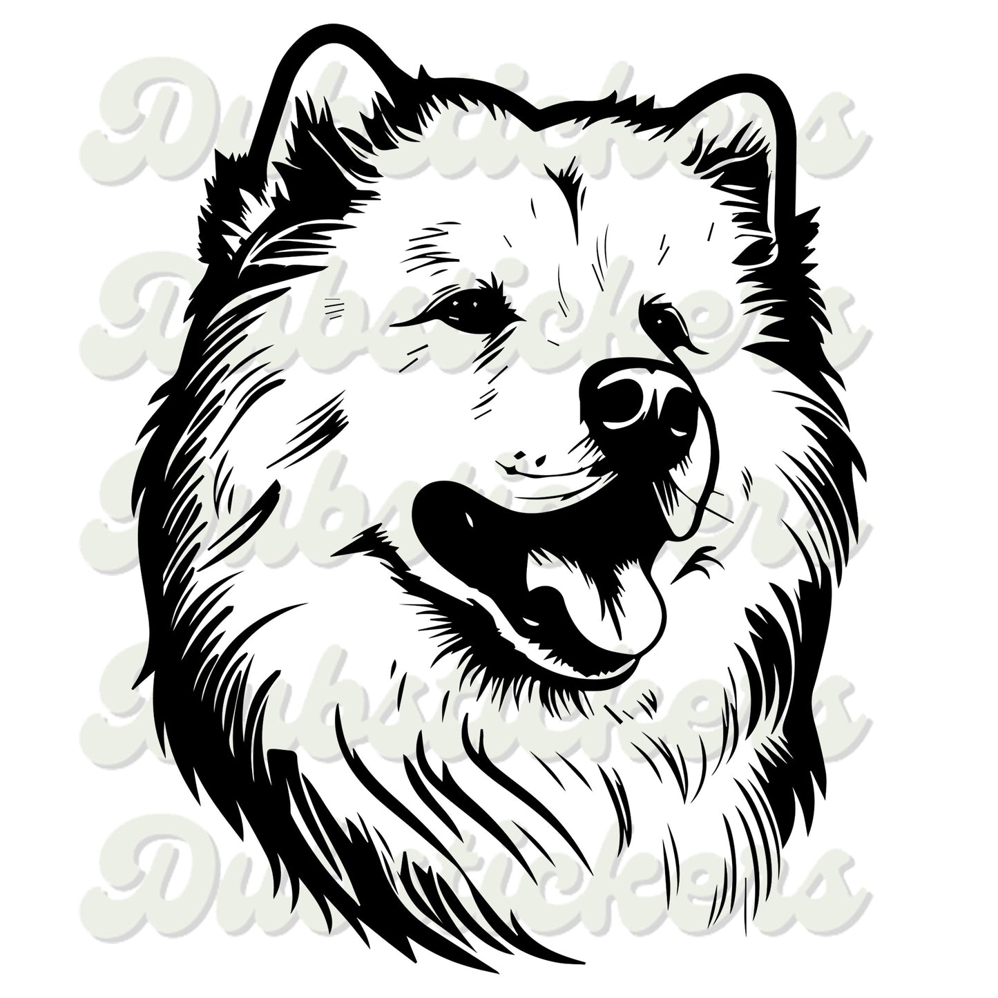 Samoyed Dog Head Decal