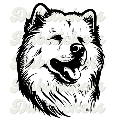 Samoyed Dog Head Decal