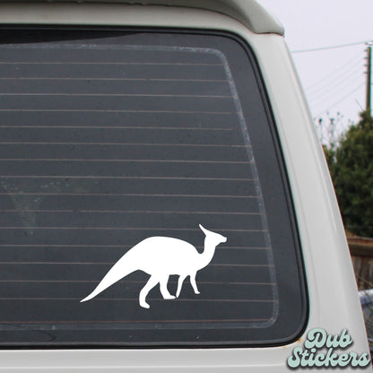 Saurolophus Dinosaur Silhouette Decal Vinyl Waterpoof Sticker Campervan Laptop Window