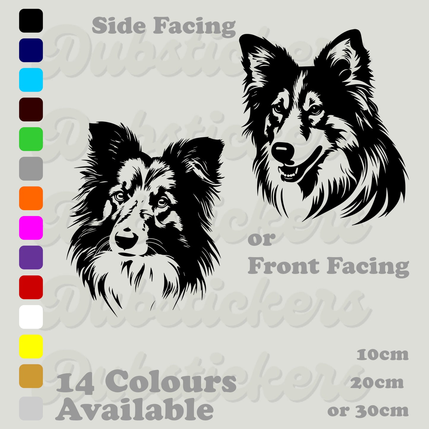 Shetland Sheepdog Dog Head Decal