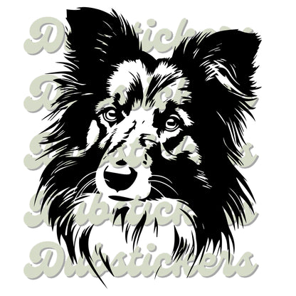 Shetland Sheepdog Dog Head Decal