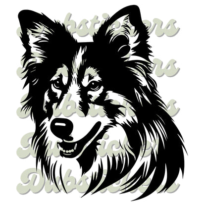 Shetland Sheepdog Dog Head Decal