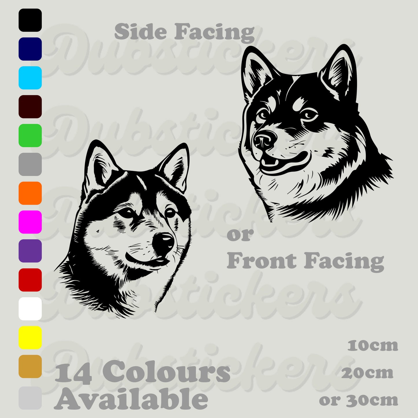 Shiba Inu Dog Head Decal