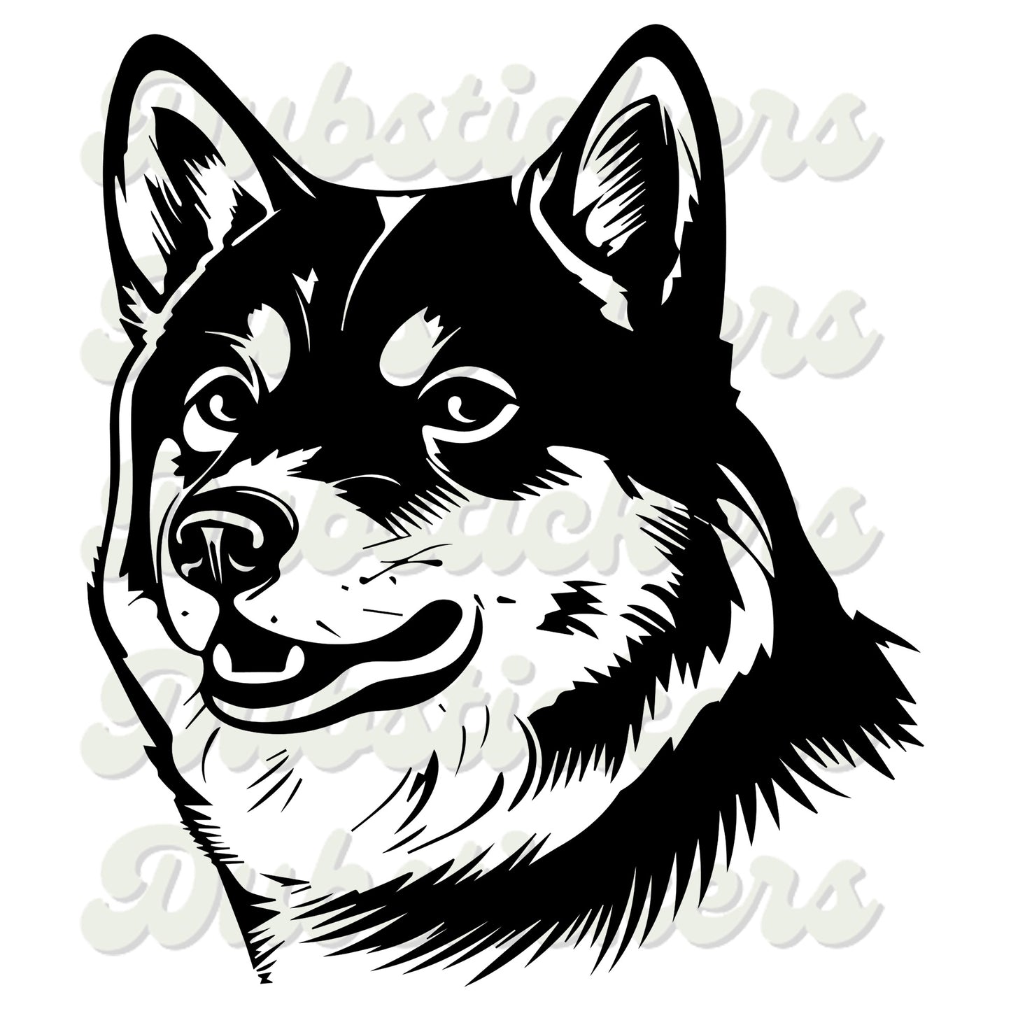 Shiba Inu Dog Head Decal