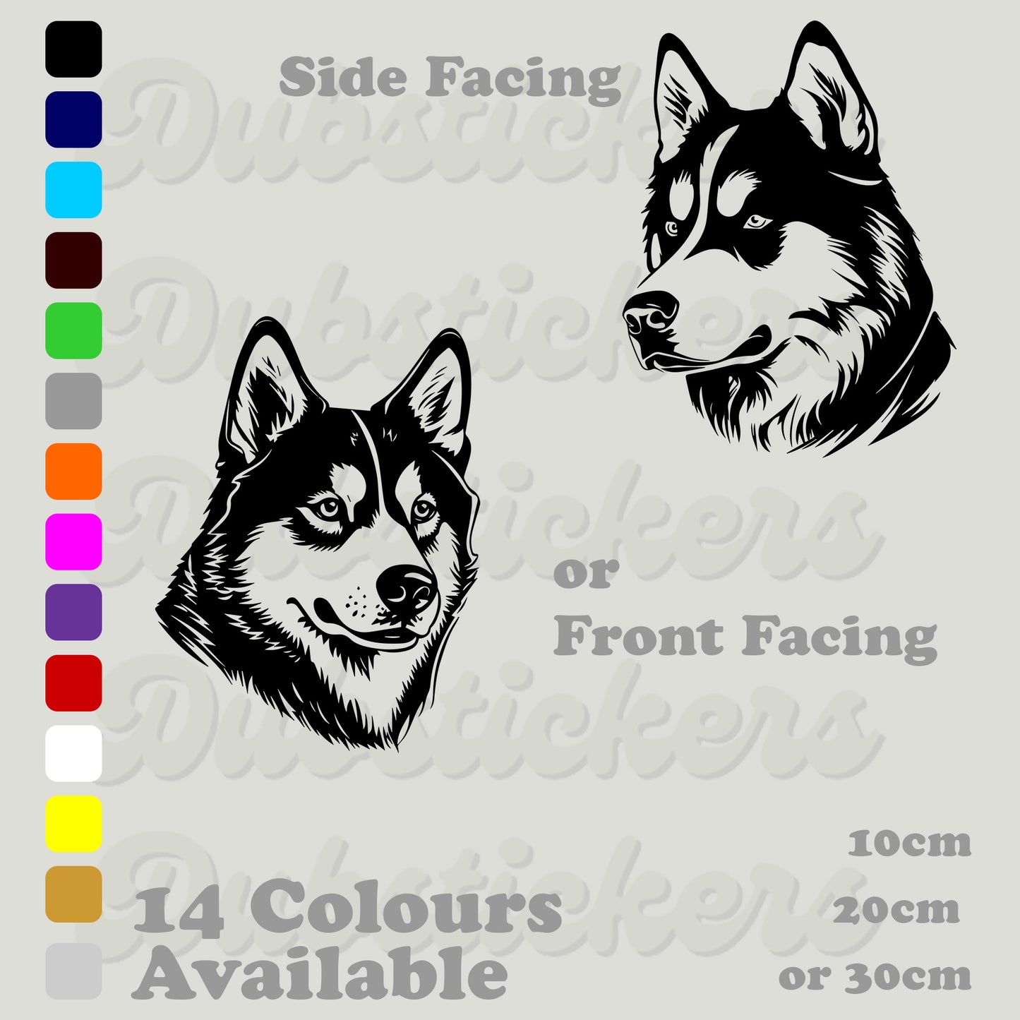 Siberian Husky Dog Head Decal