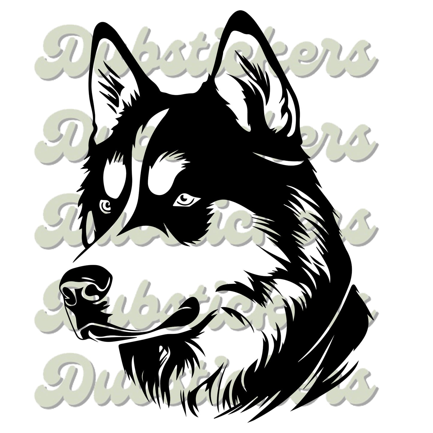 Siberian Husky Dog Head Decal