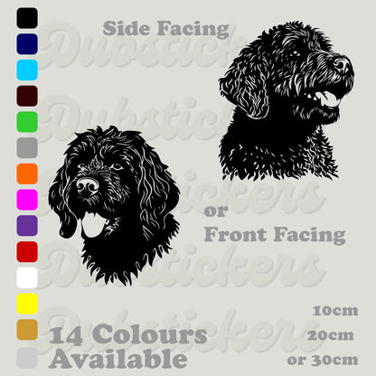 Spanish Water Dog Head Decal