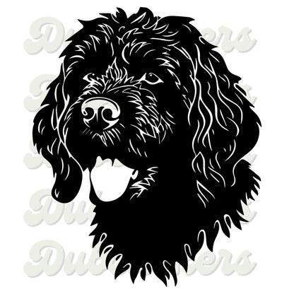 Spanish Water Dog Head Decal