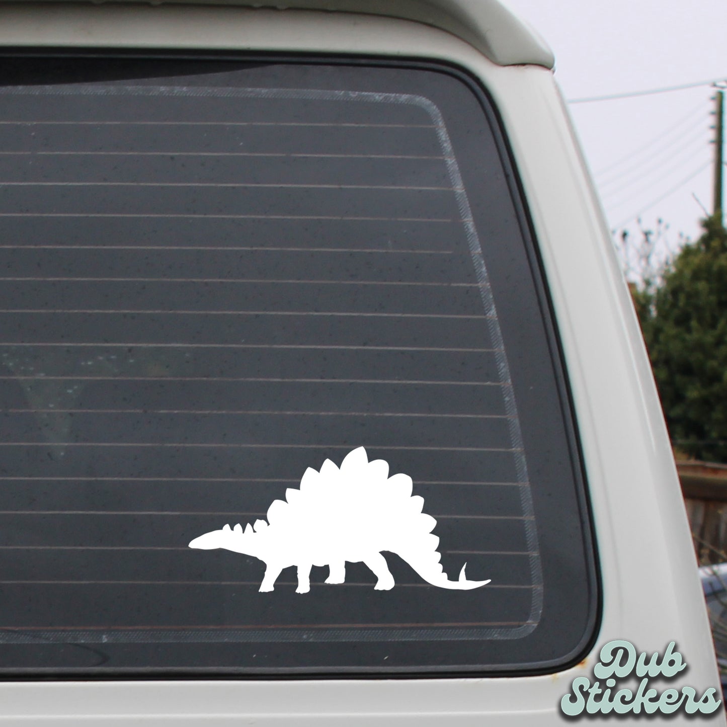 Stegosaurus Dinosaur Silhouette Decal Vinyl Waterpoof Sticker Campervan Laptop Window