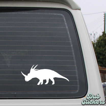 Styracosaurus Dinosaur Silhouette Decal Vinyl Waterpoof Sticker Campervan Laptop Window