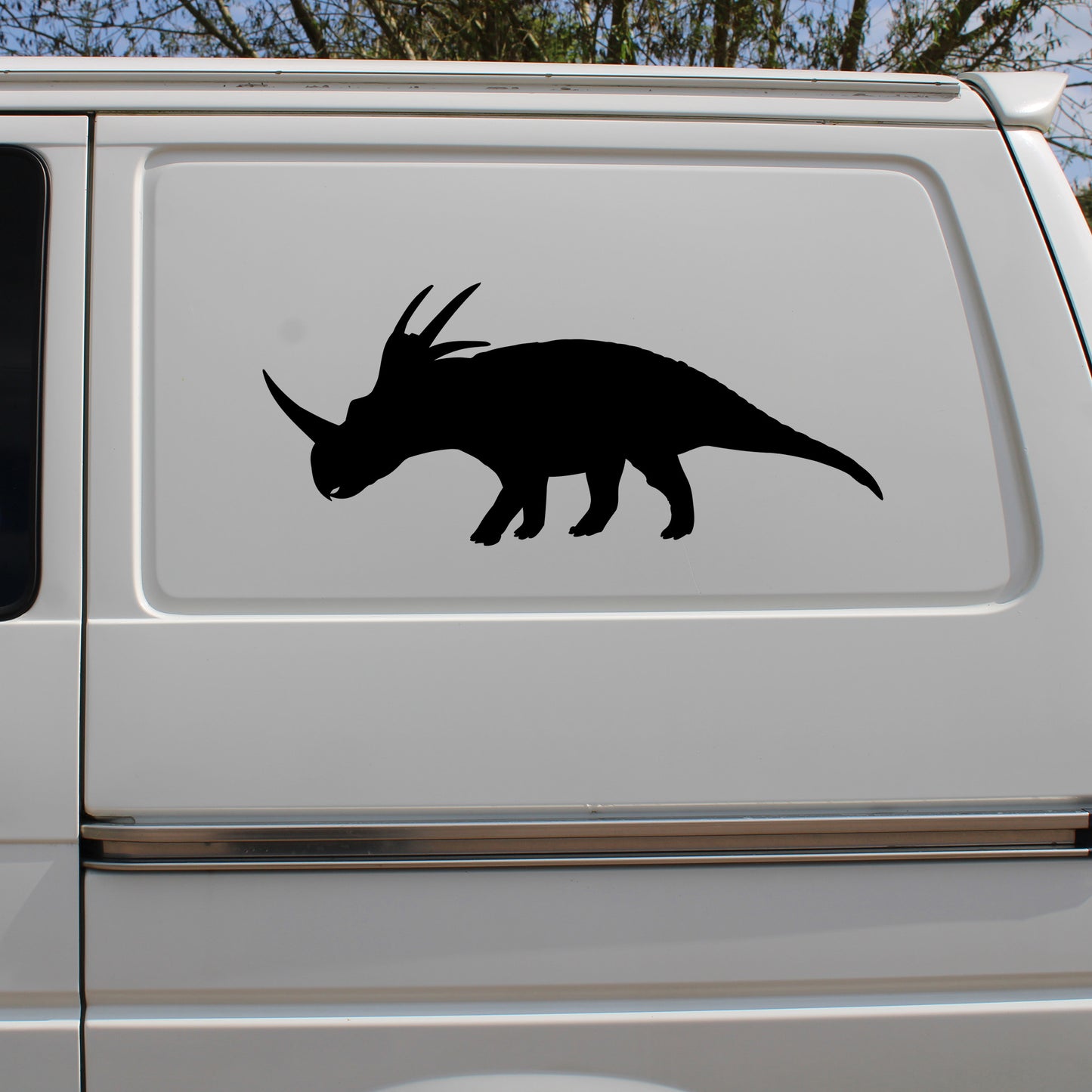 Styracosaurus Dinosaur Silhouette Decal Vinyl Waterpoof Sticker Campervan Laptop Window