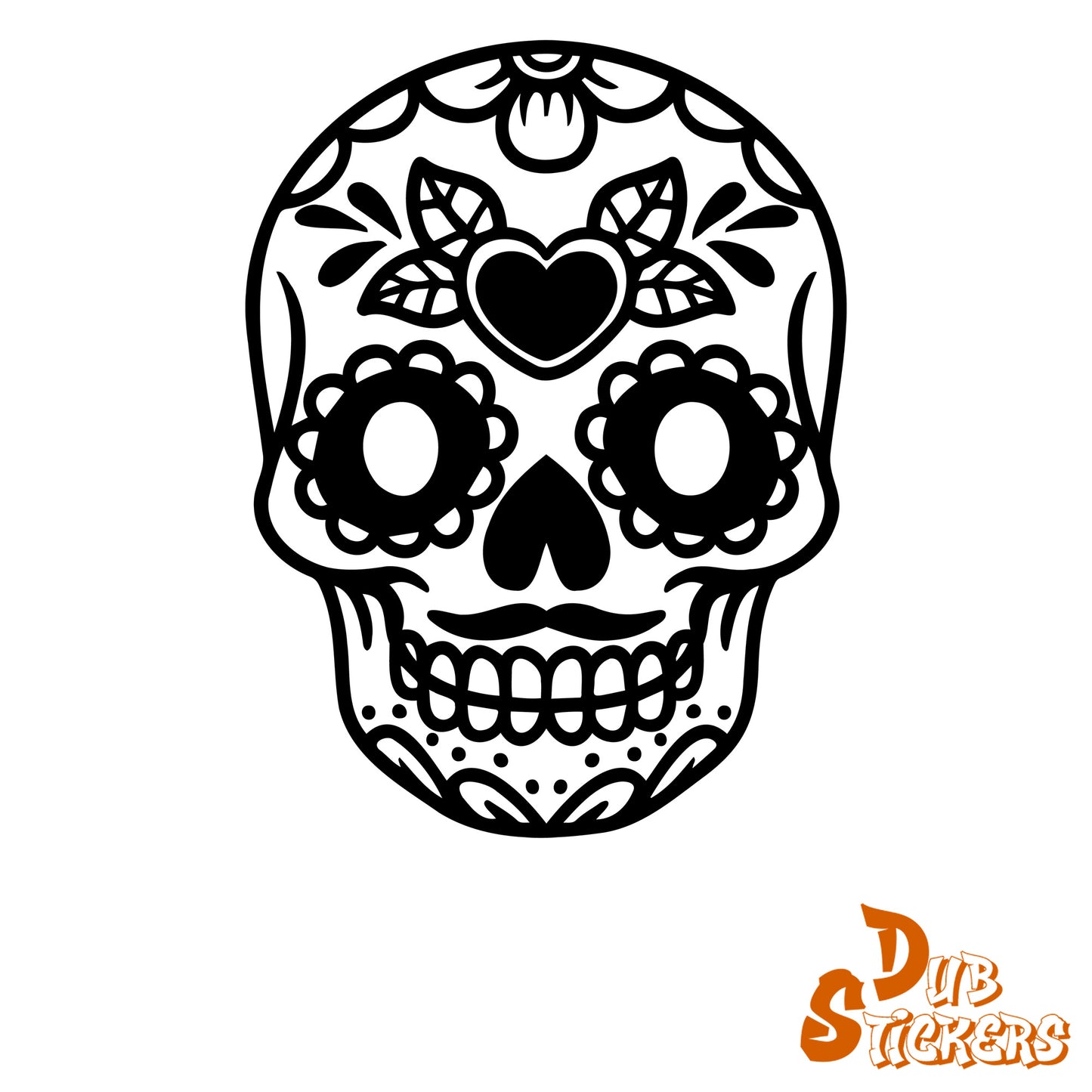 Sugar Skull Day Of The Dead Decal Vinyl Waterpoof Sticker Campervan Laptop Window