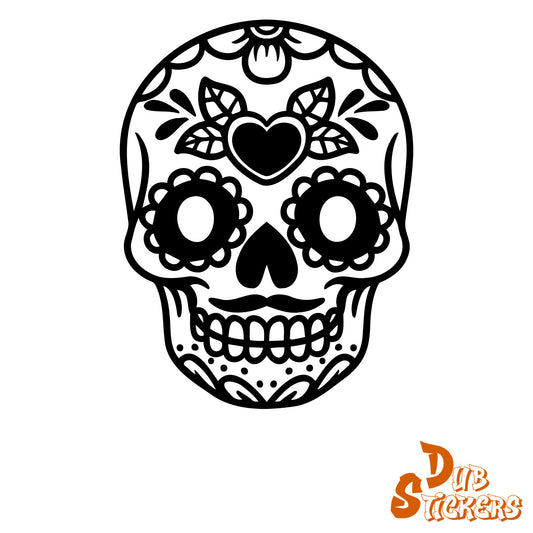 Sugar Skull Day Of The Dead Decal Vinyl Waterpoof Sticker Campervan Laptop Window