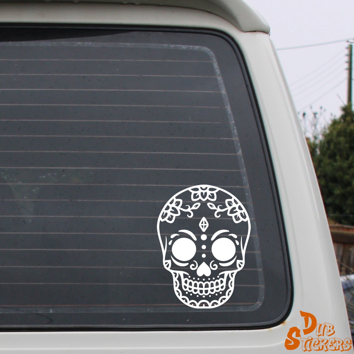 Sugar Skull Day Of The Dead Decal Vinyl Waterpoof Sticker Campervan Laptop Window