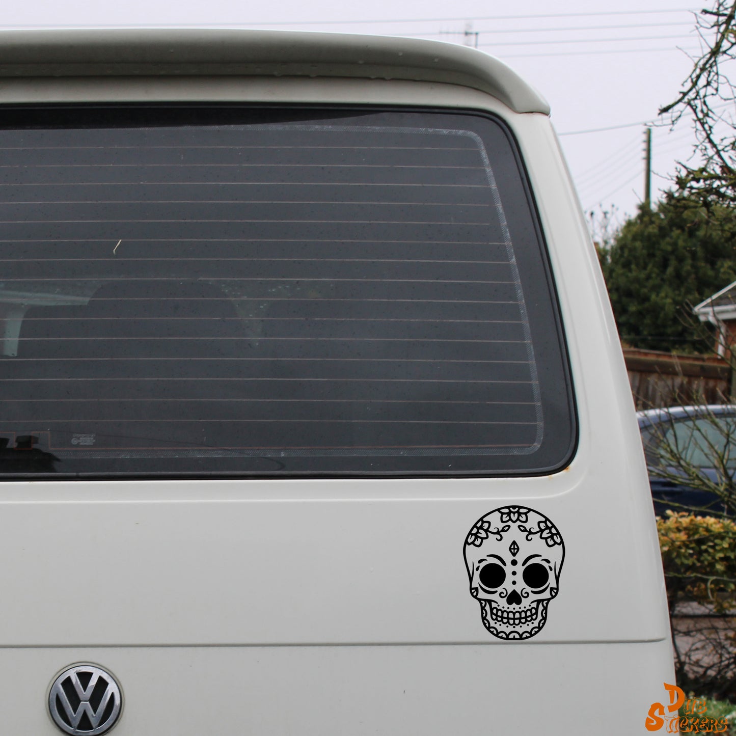 Sugar Skull Day Of The Dead Decal Vinyl Waterpoof Sticker Campervan Laptop Window