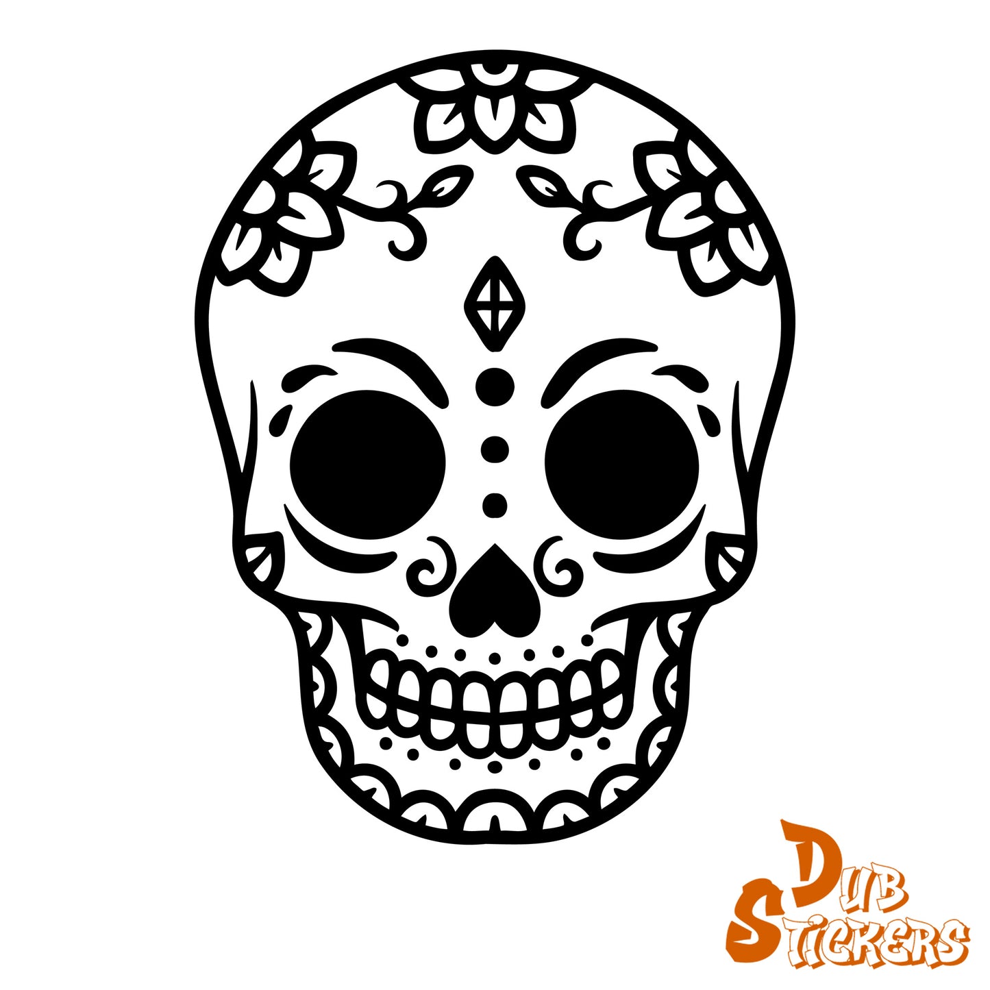 Sugar Skull Day Of The Dead Decal Vinyl Waterpoof Sticker Campervan Laptop Window