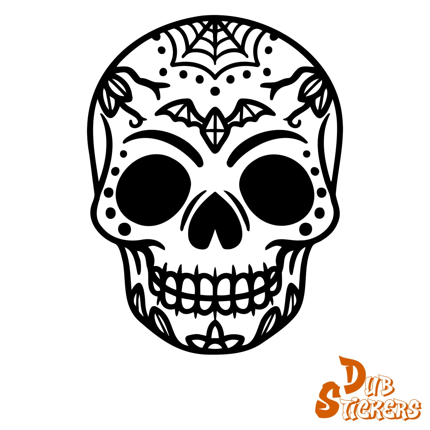 Sugar Skull Day Of The Dead Decal Vinyl Waterpoof Sticker Campervan Laptop Window