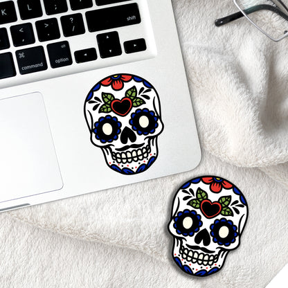 Sugar Skull Vinyl Die Cut Sticker