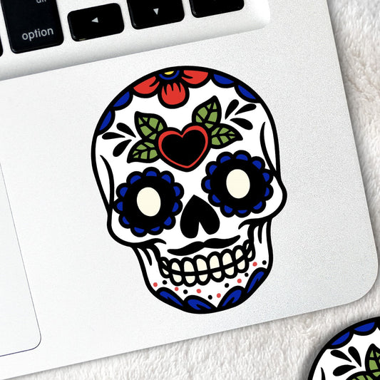 Sugar Skull Vinyl Die Cut Sticker