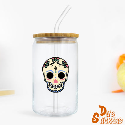 Sugar Skull Vinyl Die Cut Sticker