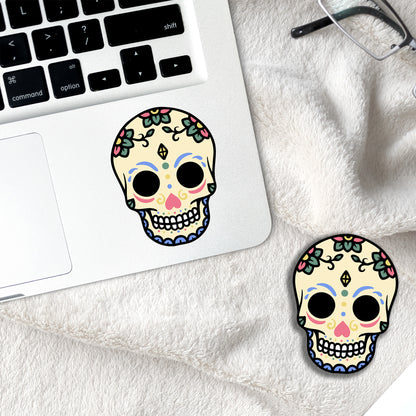 Sugar Skull Vinyl Die Cut Sticker