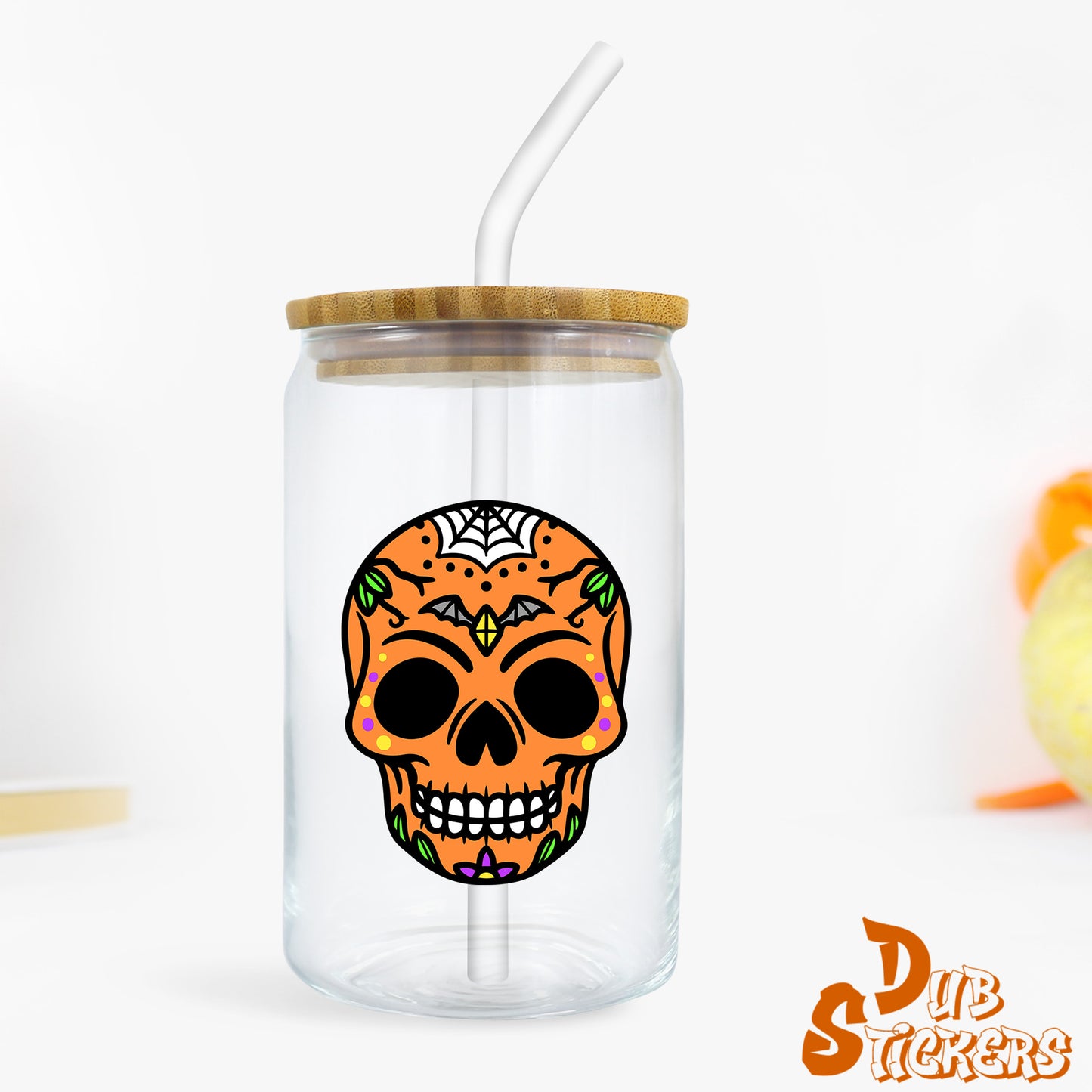 Sugar Skull Vinyl Die Cut Sticker