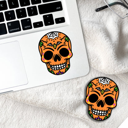 Sugar Skull Vinyl Die Cut Sticker