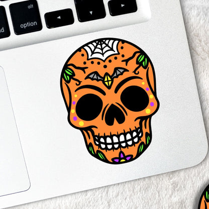 Sugar Skull Vinyl Die Cut Sticker