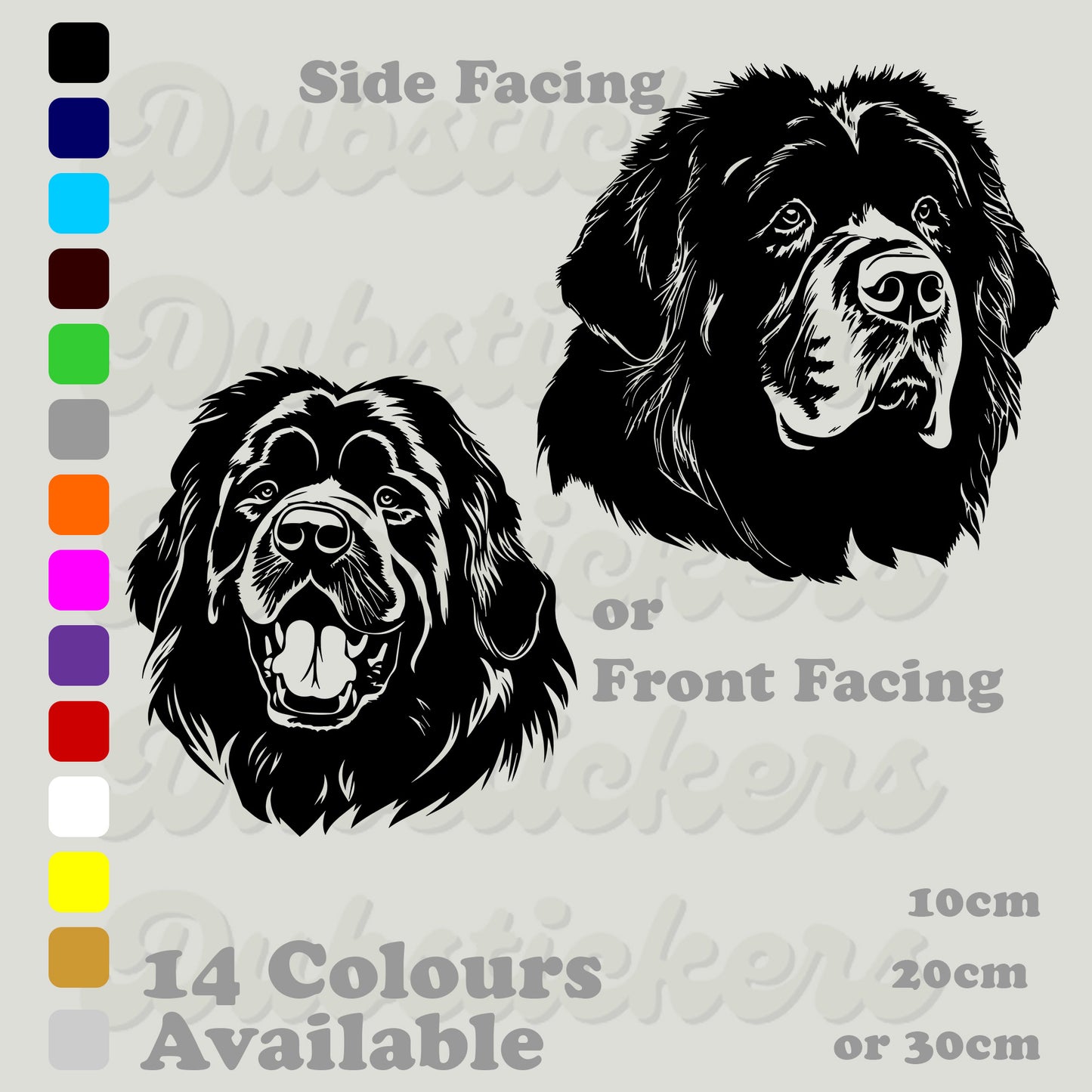 Tibetan Mastiff Dog Head Decal