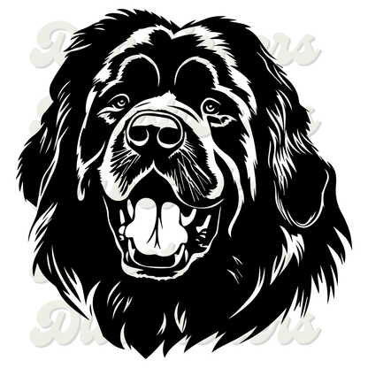 Tibetan Mastiff Dog Head Decal