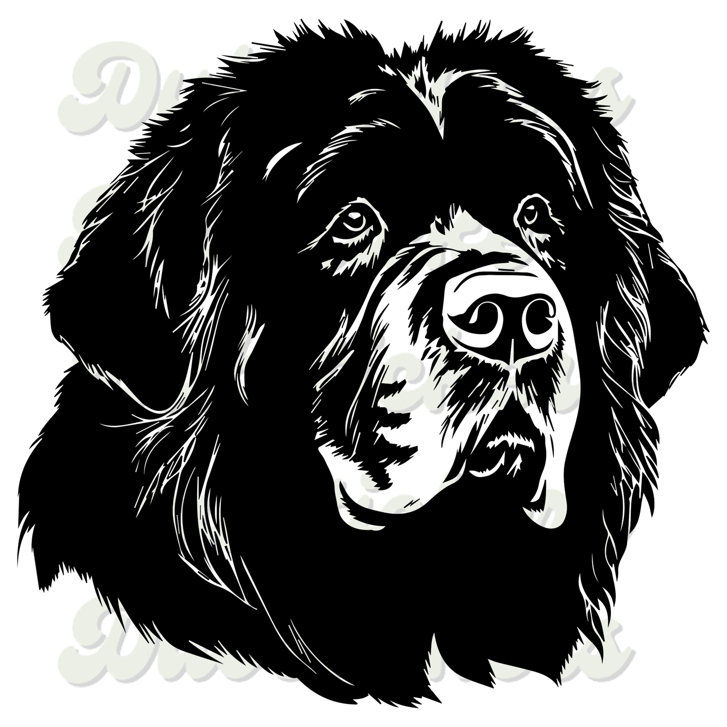 Tibetan Mastiff Dog Head Decal