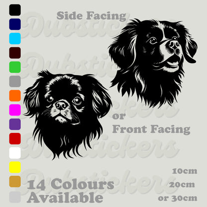 Tibetan Spaniel Dog Head Decal