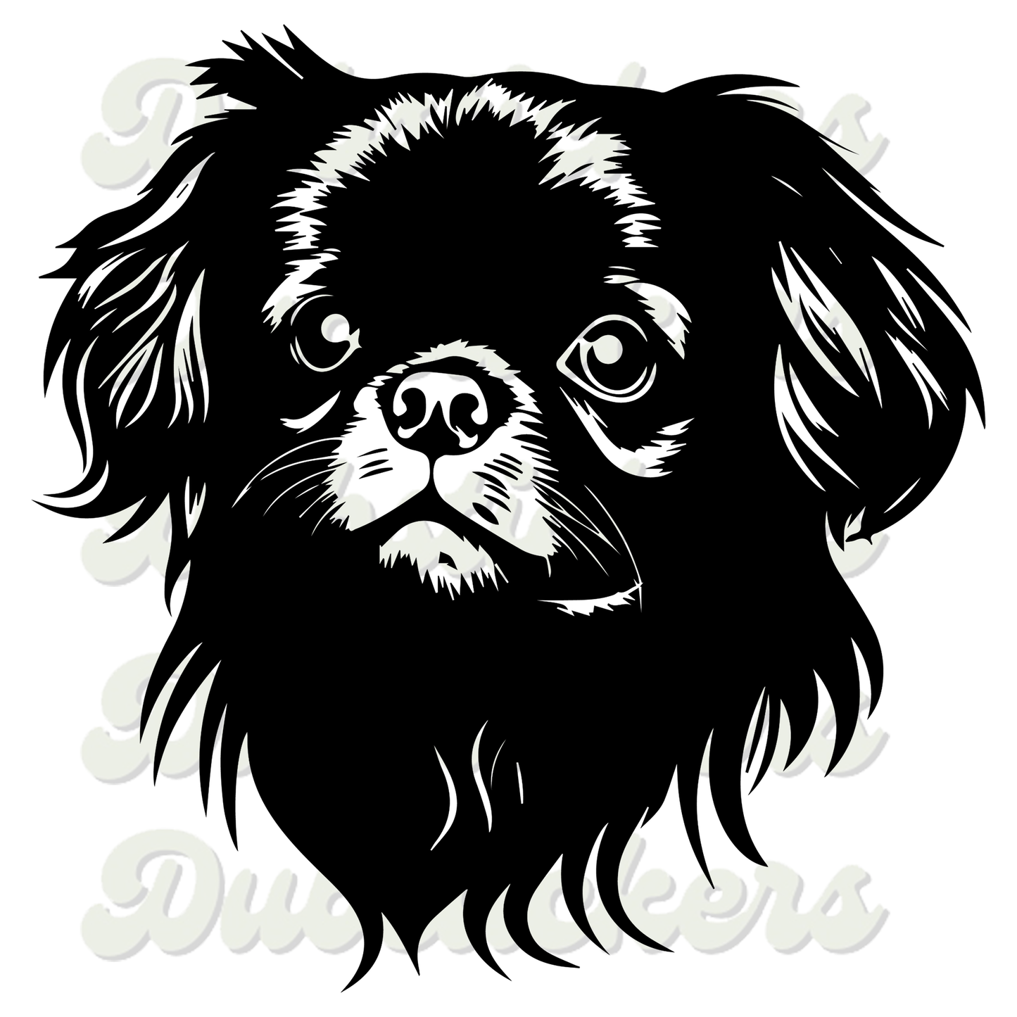 Tibetan Spaniel Dog Head Decal