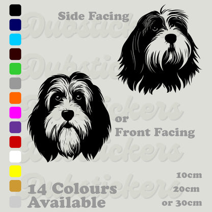 Tibetan Terrier Dog Head Decal