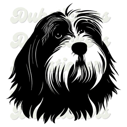 Tibetan Terrier Dog Head Decal