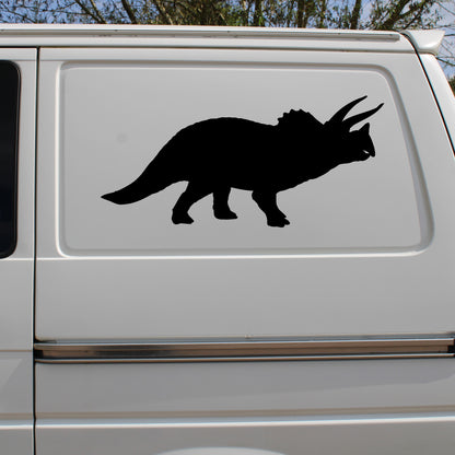 Triceratops Dinosaur Silhouette Decal Vinyl Waterpoof Sticker Campervan Laptop Window