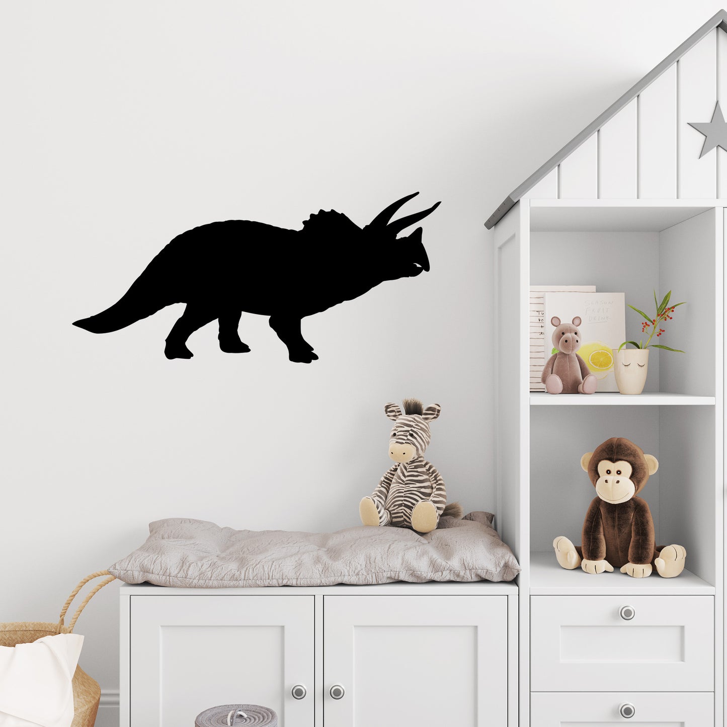 Triceratops Dinosaur Silhouette Decal Vinyl Waterpoof Sticker Campervan Laptop Window