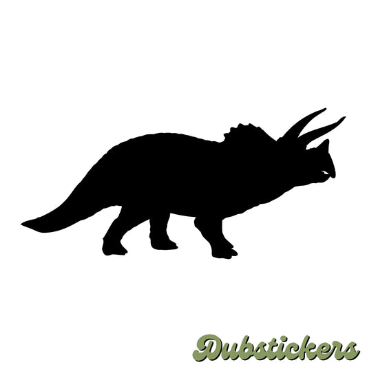 Triceratops Dinosaur Silhouette Decal Vinyl Waterpoof Sticker Campervan Laptop Window