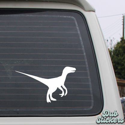 Velociraptor Dinosaur Silhouette Decal Vinyl Waterpoof Sticker Campervan Laptop Window