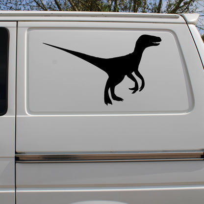 Velociraptor Dinosaur Silhouette Decal Vinyl Waterpoof Sticker Campervan Laptop Window