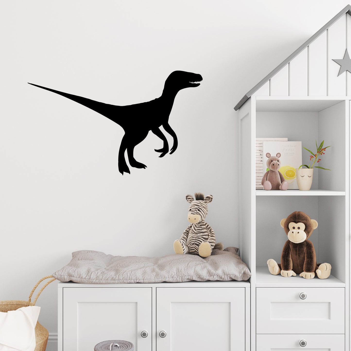 Velociraptor Dinosaur Silhouette Decal Vinyl Waterpoof Sticker Campervan Laptop Window