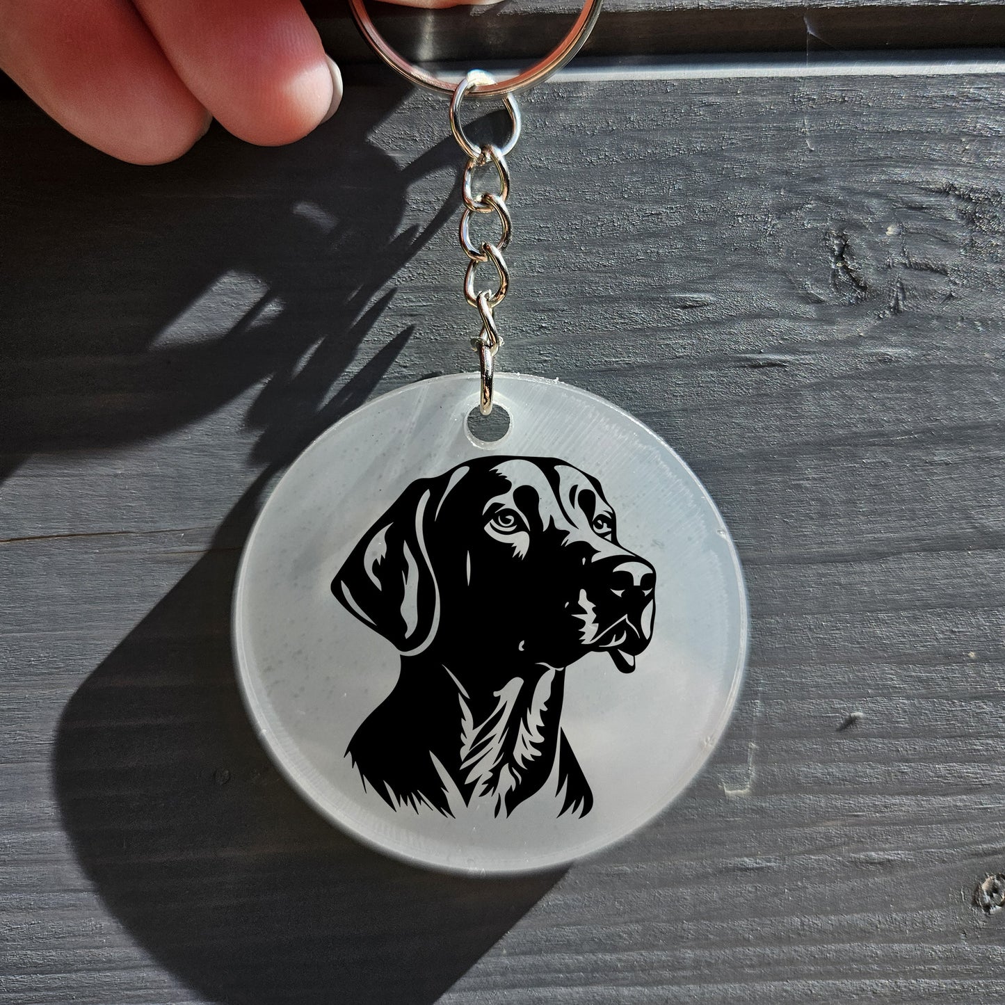 Weimaraner Keyring