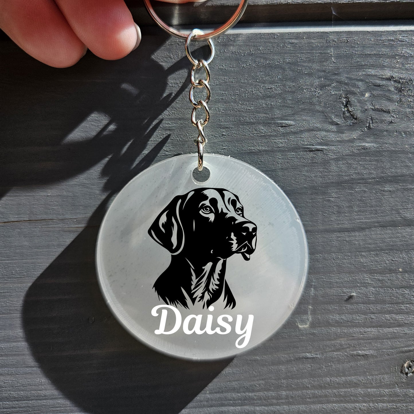 Weimaraner Keyring