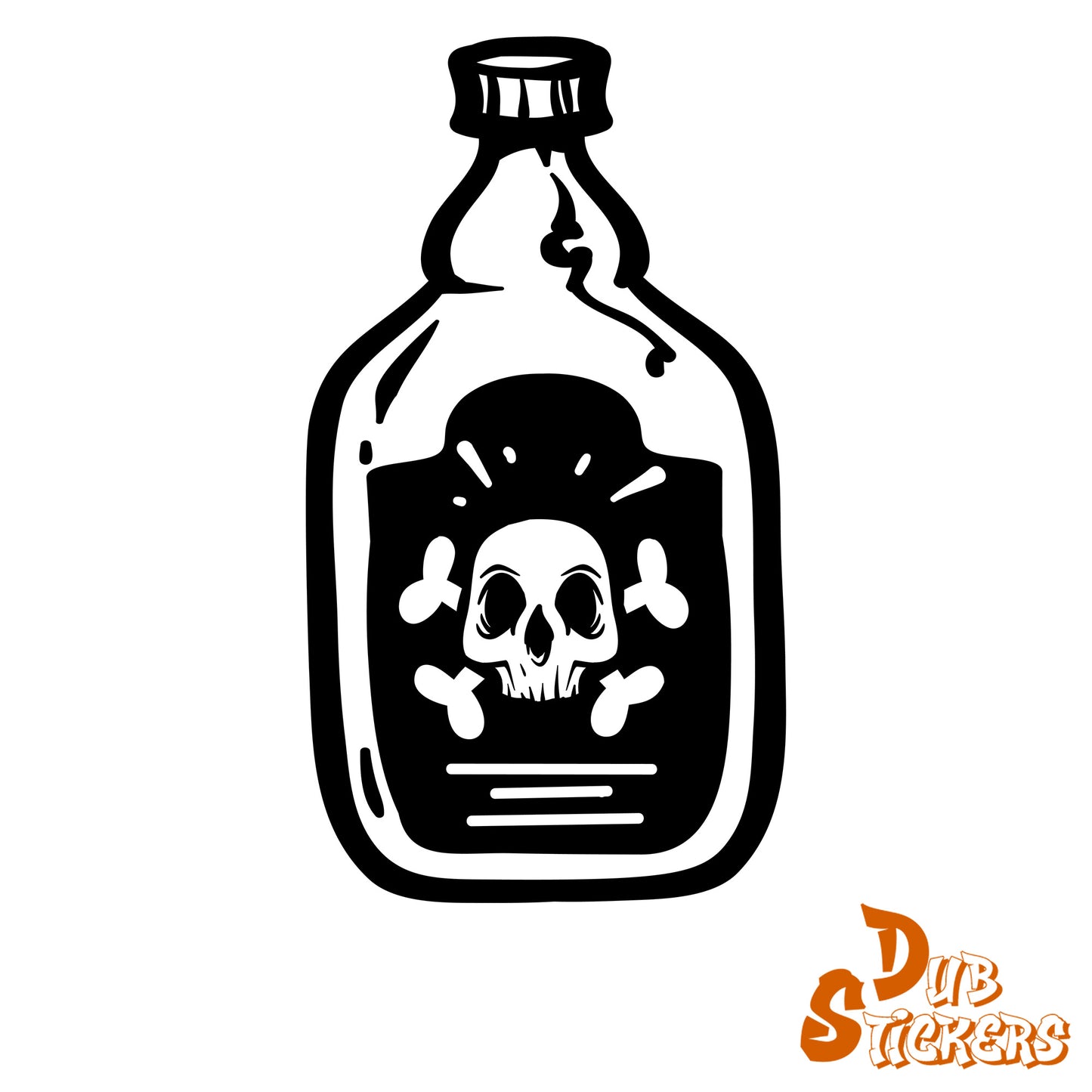 Poison Witch Bottle Vinyl Waterpoof Sticker Campervan Laptop Window