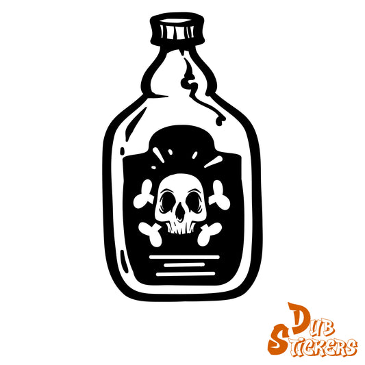 Poison Witch Bottle Vinyl Waterpoof Sticker Campervan Laptop Window