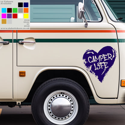 Camper Life Love Heart Decal