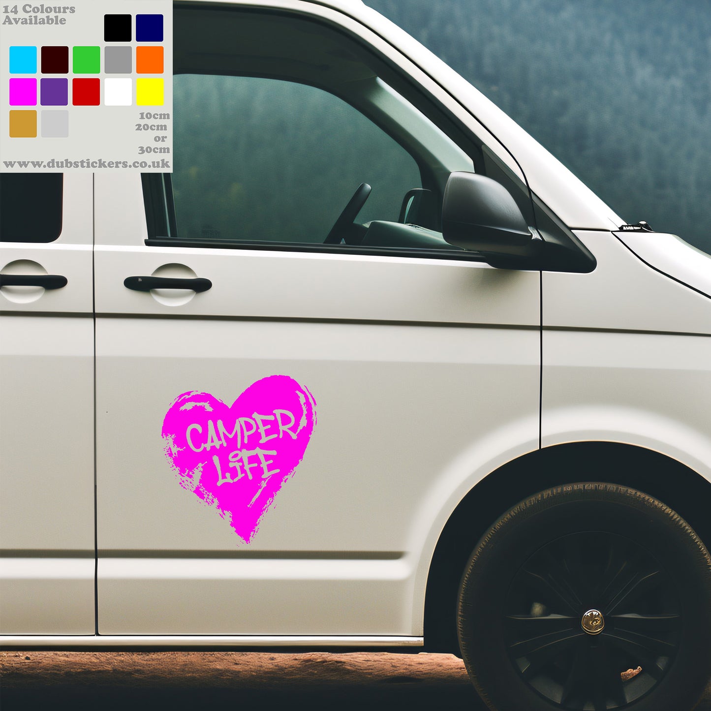 Camper Life Love Heart Decal