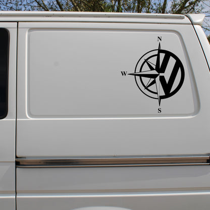 Half Compass Half VW Decal