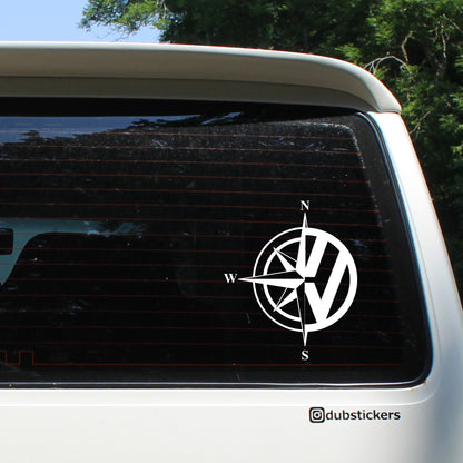 Half Compass Half VW Decal