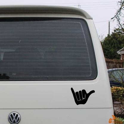 Hang Loose Shaka Hand Decal Vinyl Waterpoof Sticker Campervan Laptop Window